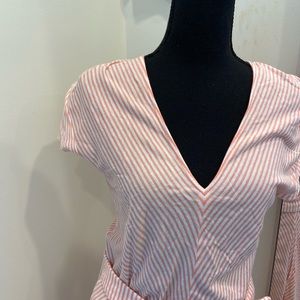 eShakti Chevron Pink Dress